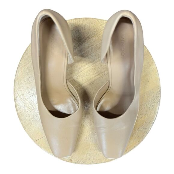 VINCE | Nude Tiana Point Toe Leather Pumps 7 - Picture 7 of 11